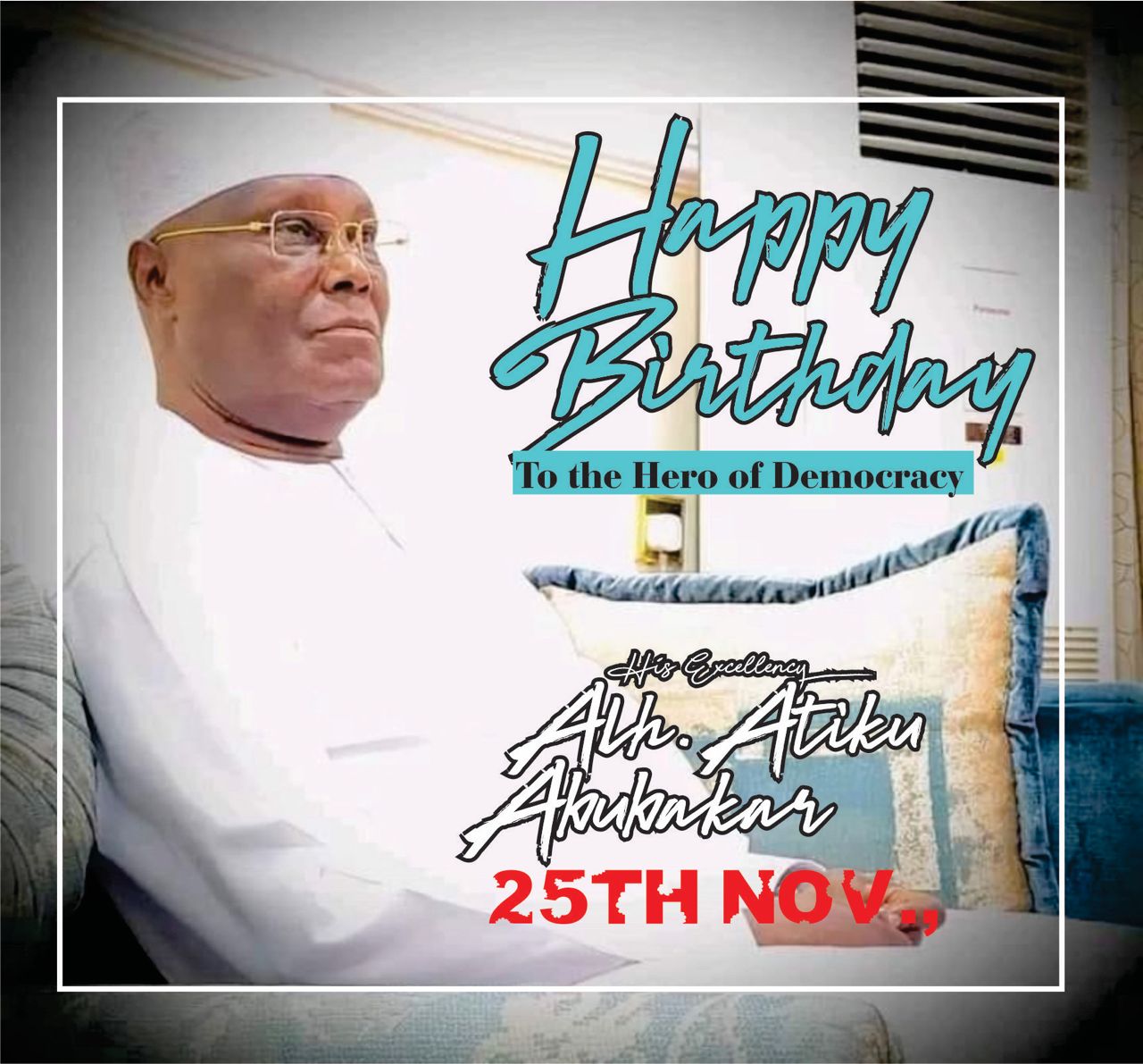 PDP Celebrates Atiku Abubakar on Birthday…Says He’s a Selfless Leader Committed to the Good of Nigerians