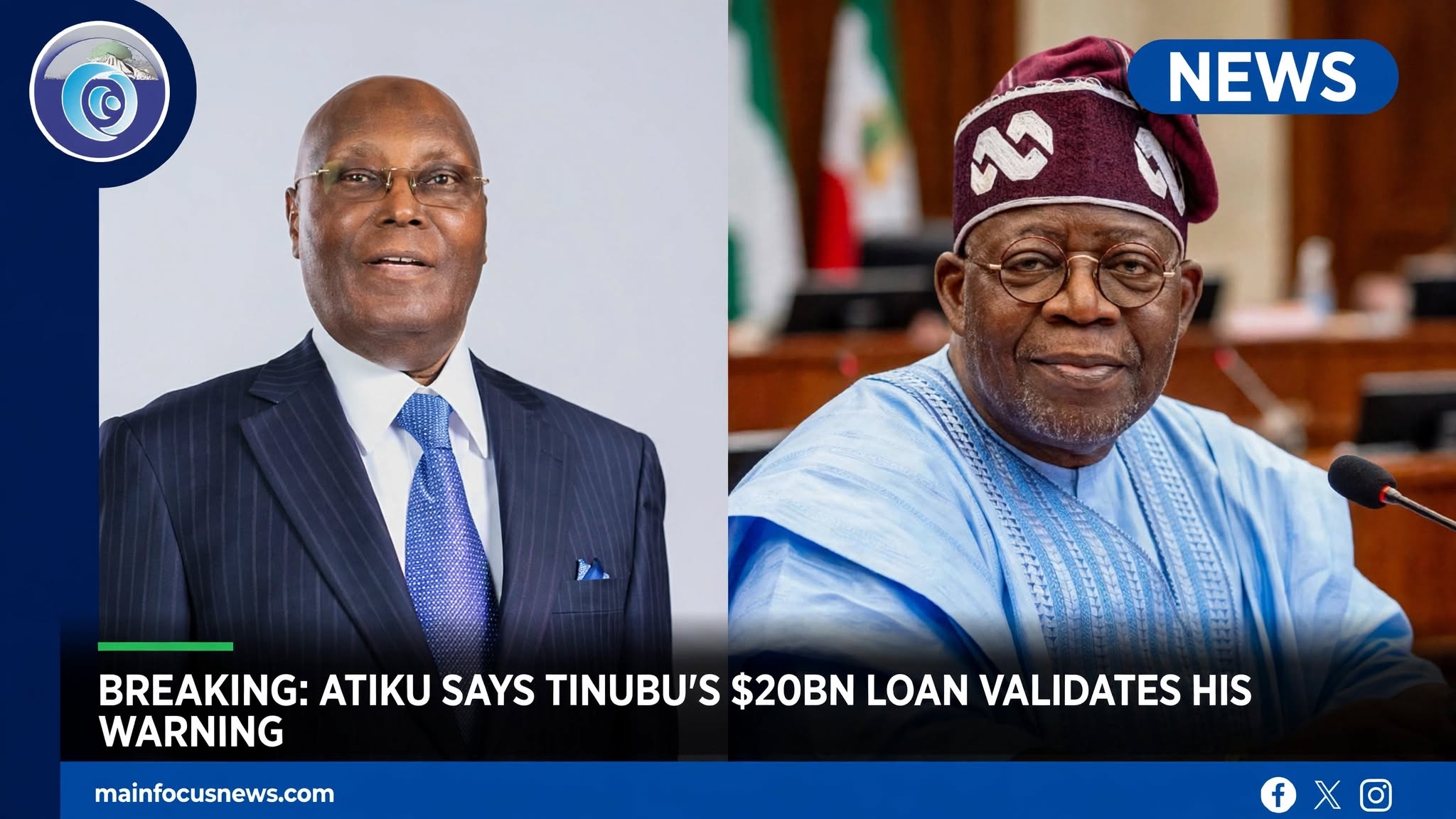 Atiku: Tinubu’s $20.5bn Loan Request Validates My Warning, Explain Coastal Highway Link